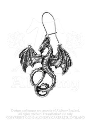 ALCHEMY GOTHIC: WYVEREX DRAGON EARRING