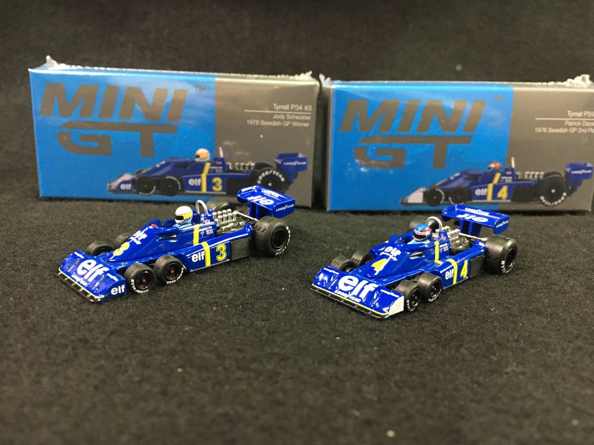 ■新品未開封■２台セット■TSM ミニGT 1/64 ティレル P34 1976 F1 スウェーデンGP ウィナー #3 J.シェクター、2位 #4 P.デパイユ の画像1