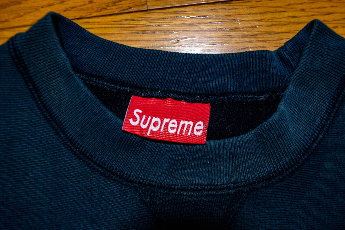 シュプリームボックスロゴ スウェットシャツ M 初期タグネイビー 正規品 Supreme Box Logo sweatShirts Made in USA Navy 査定済_画像5