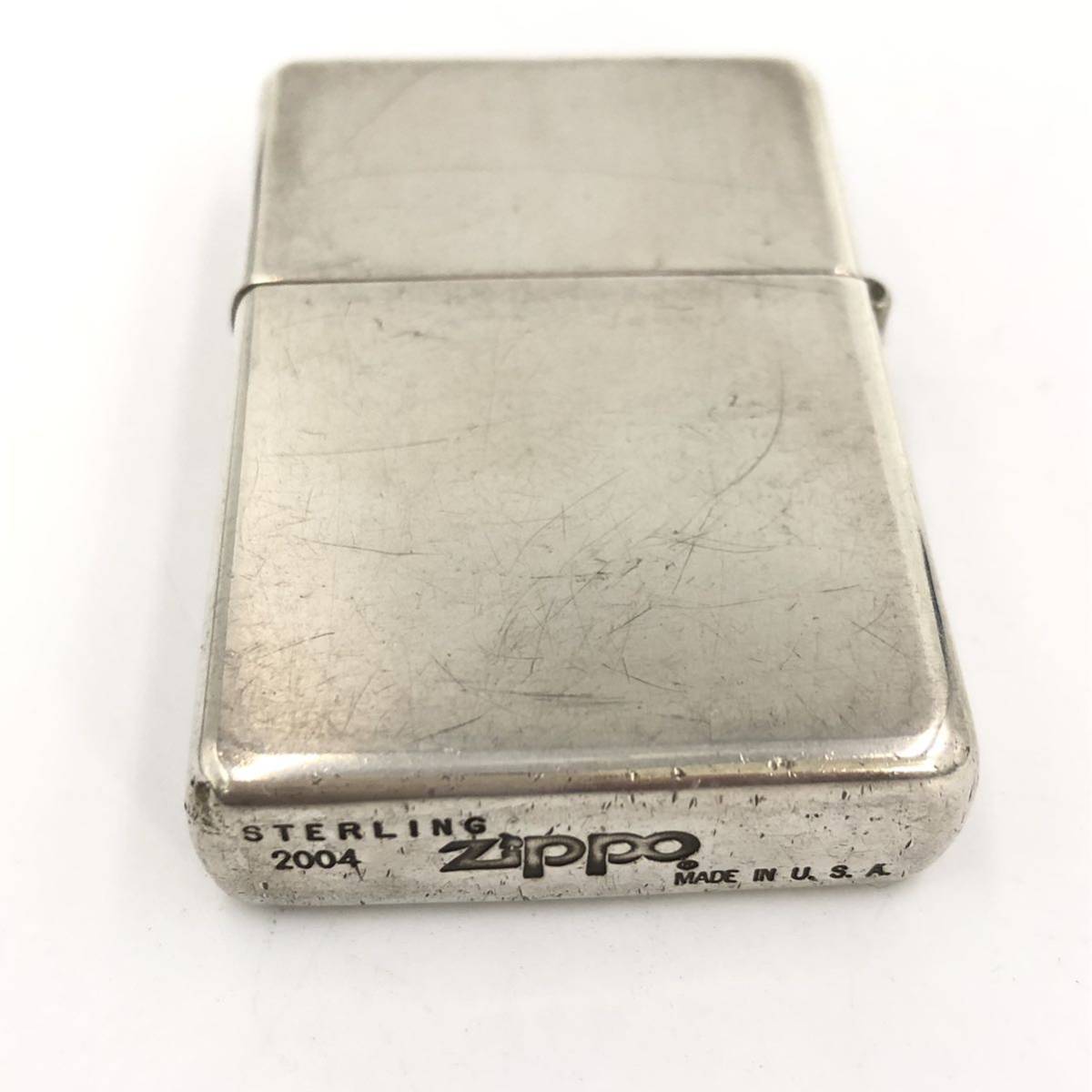 2.9KI-E1158★ZIPPO STERLING SILVER★ジッポー ジッポ スターリング 2004年製 シルバー シンプル 無地 コレクター ヴィンテージ DG5/EA0_画像3