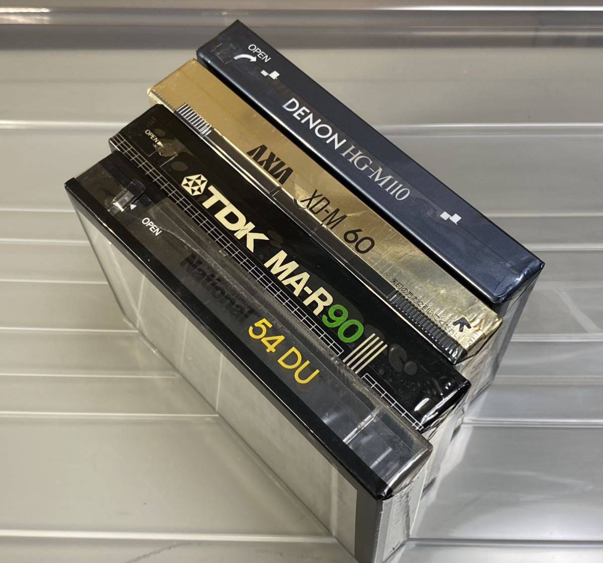 カセットテープ メタル　ハイポジ　TDK MA-R 90 AXIA XD master 60 ナショナル オングロームDU 54 DENON HG-M 110 計4本　新品未開封品_画像8