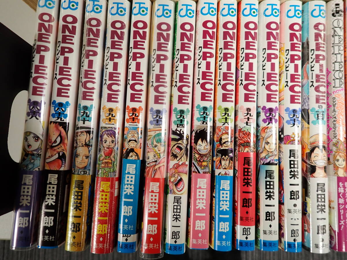 I21Eφ　ワンピース ONE PIECE 1～100巻＋パーティー 1～7巻＋DOORS！ 1～3巻＋ビブルカード　他　まとめてセット　尾田栄一郎　未開封有_画像6