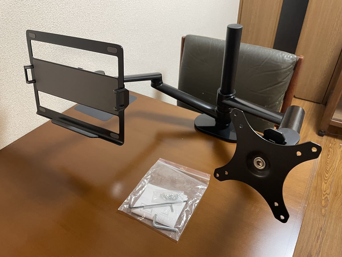 Viozon パソコン PC ラップトップ＆モニター ダブルアーム デスクマウント PC monitor double arm desk mount laptop_画像1