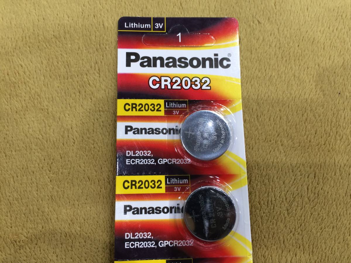 5) Panasonic lithium battery Lithium BATTERIES 3V CR2032 coin shape 5 piece new goods unopened 