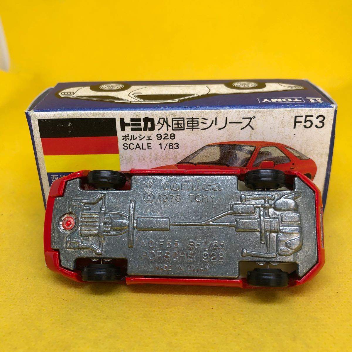 トミカ　日本製　青箱　F53 ポルシェ　928 当時物　絶版_画像5