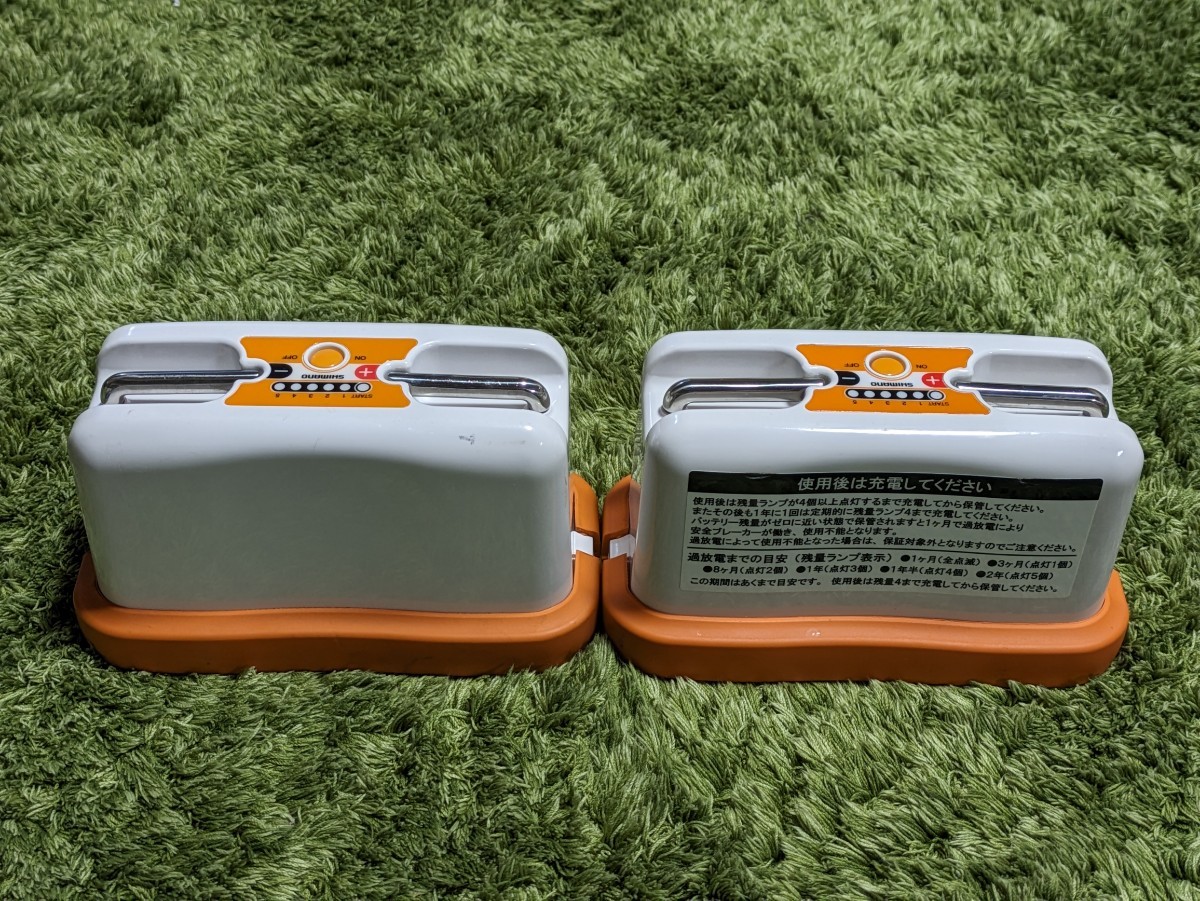 シマノ電力丸 10Ah 14.8V 電動リール 充電式リチウムイオンバッテリー 　日本製品　合計2 個 　　　ジャンク　　 _画像2