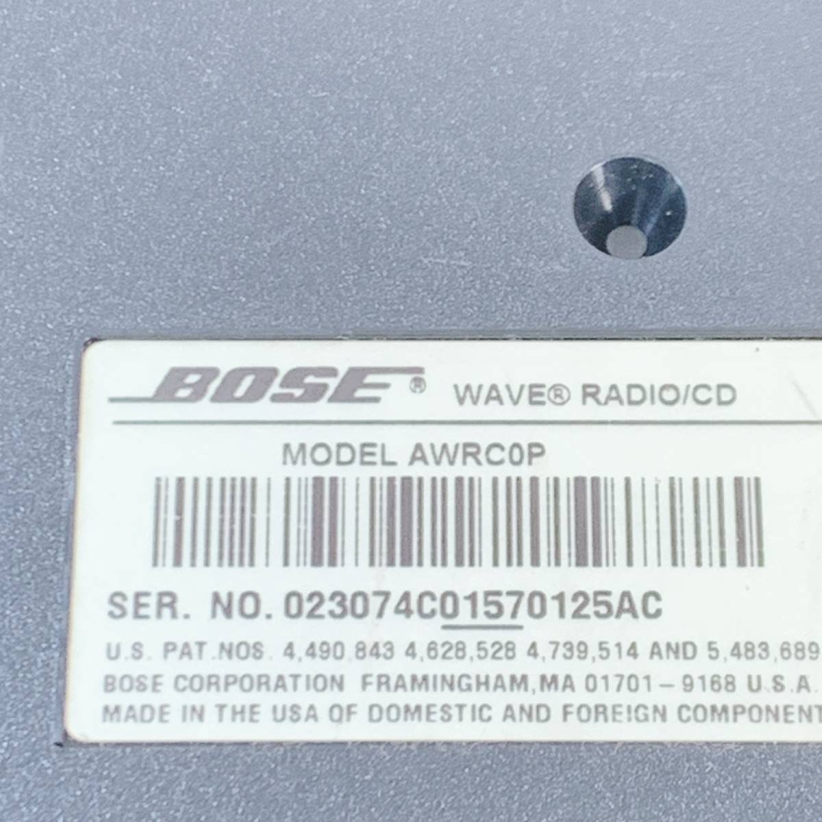 BOSE　ボーズ　AWRC/0P　Wave Radio/CD　ウェーブラジオ/CD　ホワイト_画像6