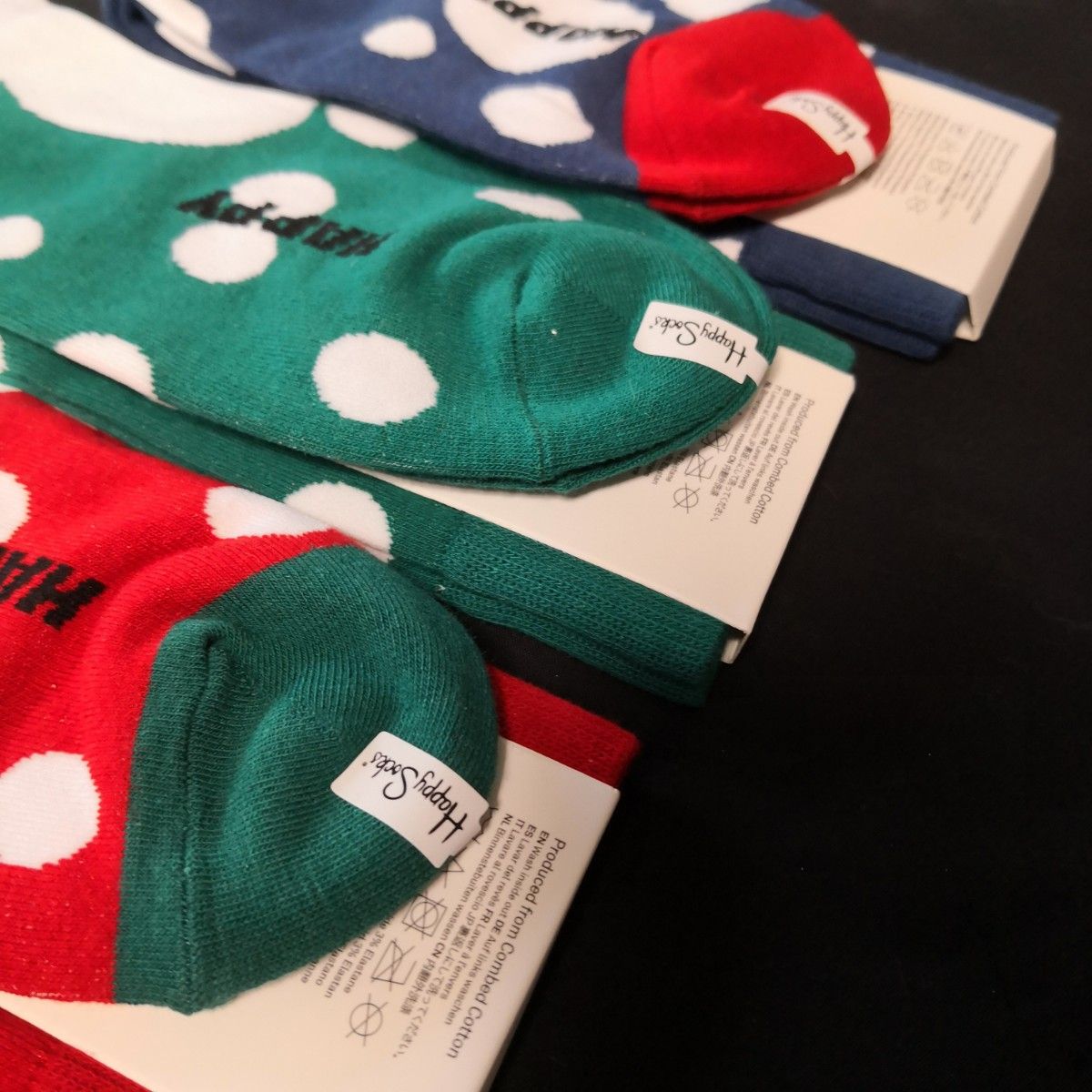 【新品タグ付き】Happy Socks　ハッピーソックス　クリスマス 靴下3足セット