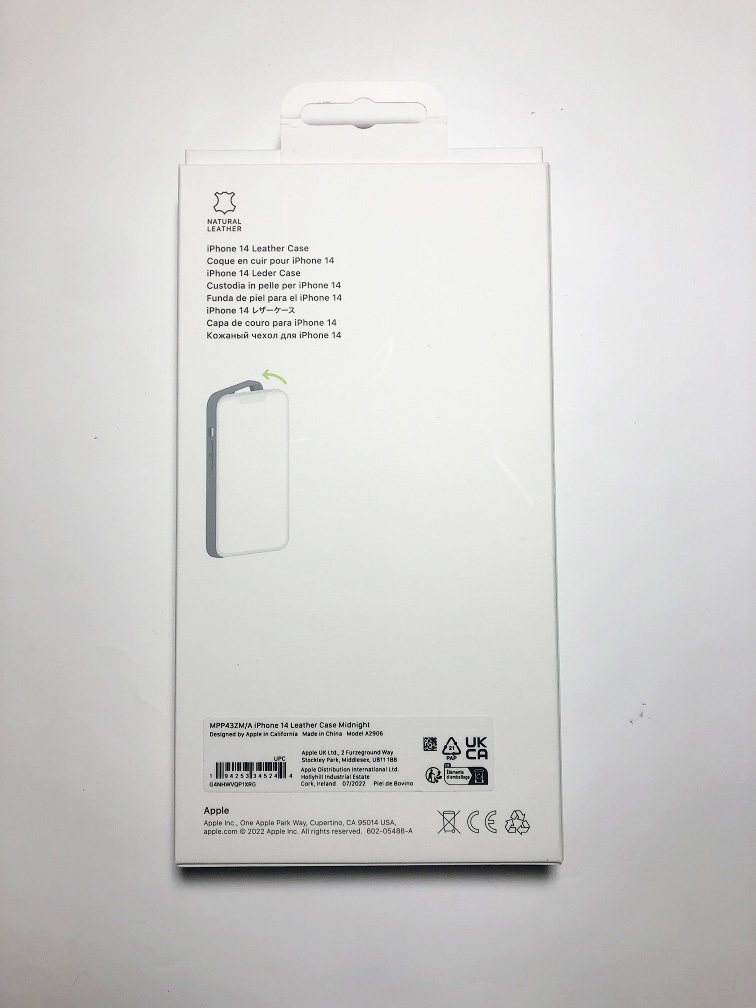 【送料無料】新品未使用 Apple 純正品 iPhone 14 レザーケース MagSafe対応 黒 ミッドナイト アップル純正_画像7