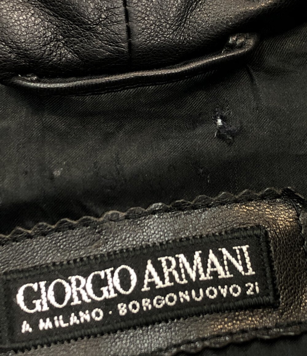 joru geo Armani leather jacket men's 50 XL and more GIORGIO ARMANI [0502]