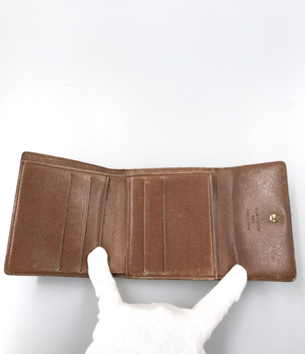 ルイヴィトン 三つ折り財布 Wホック ポルトモネ ビエ カルトクレディ M61652 モノグラム メンズの画像3