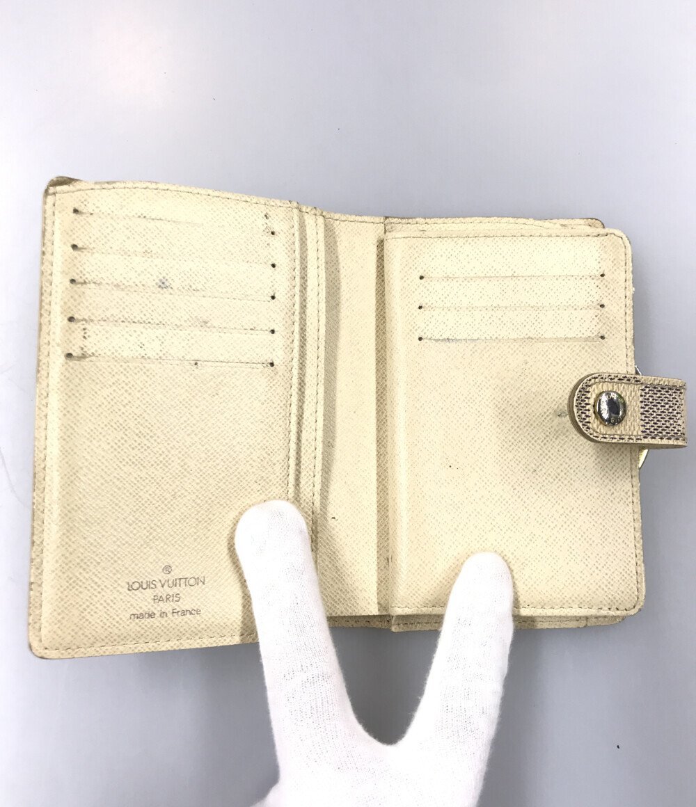 ルイヴィトン 二つ折り財布 がま口 ポルトフォイユ ヴィエノワ N61676 ダミエアズール メンズ_画像3