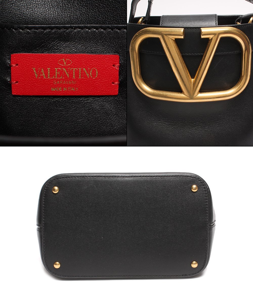 2wayレザーショルダーバッグ Vロゴ ゴールド金具 レディース VALENTINO GARAVANI [0502]_画像4