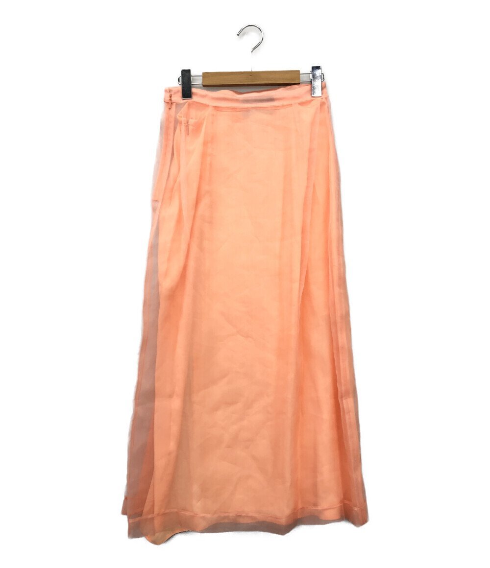  beautiful goods Gucci slit see-through long skirt 616096 ZHS22 lady's 38 S GUCCI [0502]