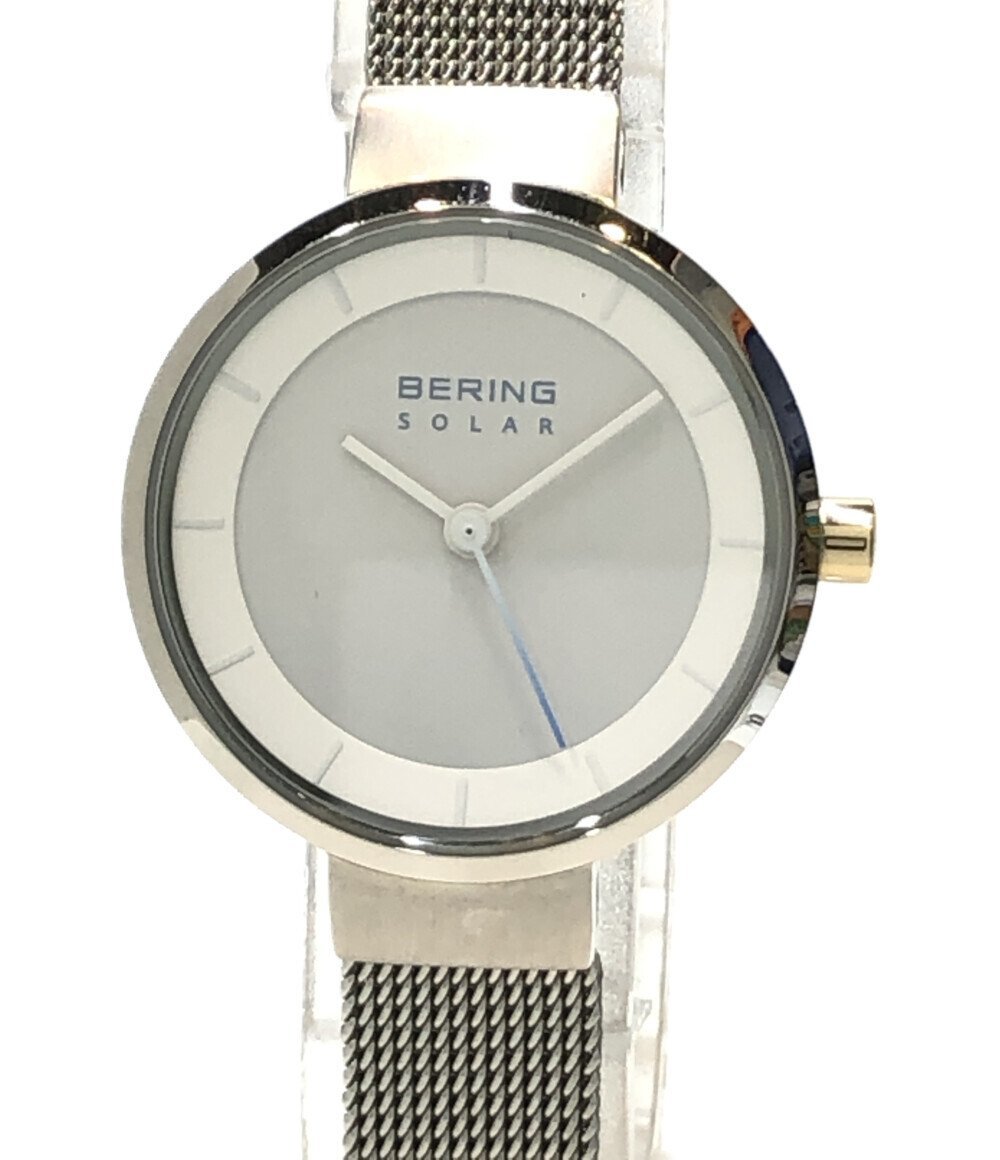 訳あり ベーリング 腕時計 日本限定モデル 14627-004 ソーラー ホワイト レディース BERING [0502]_画像1