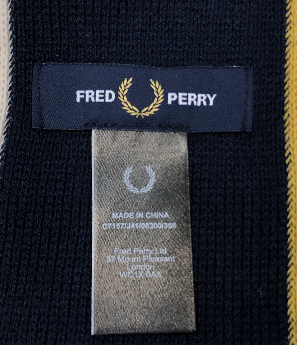 フレッドペリー マフラー トリコロール メンズ FRED PERRY [0402初]の画像3