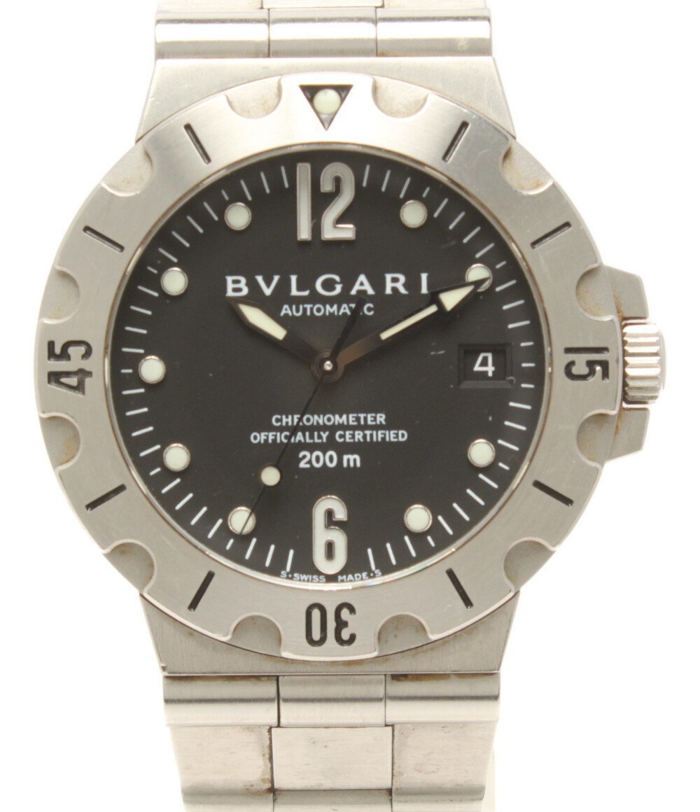 ブルガリ 腕時計 スクーバ SD38S ディアゴノ 自動巻き ブラック メンズ Bvlgari [0402初]_画像1