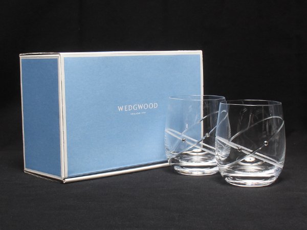 美品 ウェッジウッド タンブラー グラス 2点セット ペア プロミシスウィズディスリング WEDGWOOD [0502]_画像1