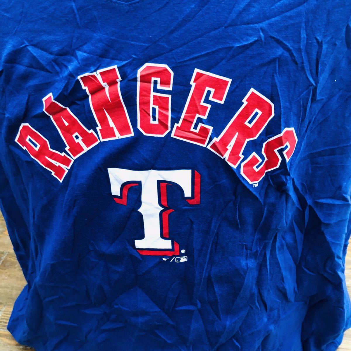 ビッグサイズ　Fanatics XL MLB テキサス　レンジャーズ　プリントTシャツ　ブルー