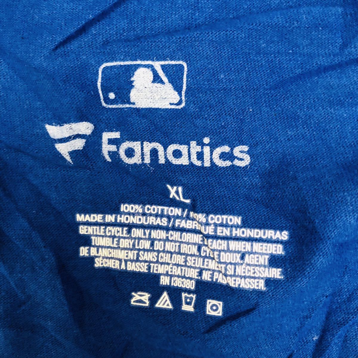 ビッグサイズ　Fanatics XL MLB テキサス　レンジャーズ　プリントTシャツ　ブルー_画像3