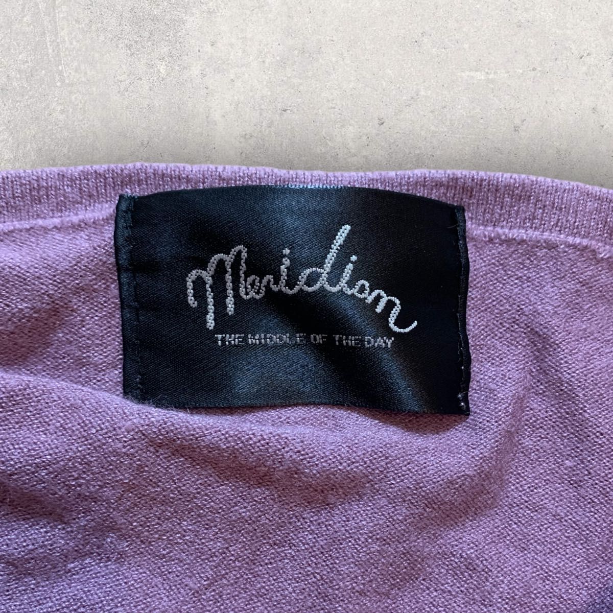 Meridian メリディアン バルーン袖 刺繍カーディガン パープル