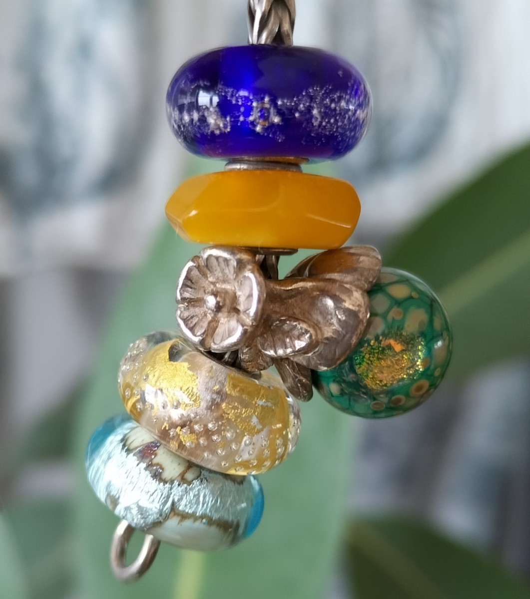 トロールビーズ　トロール　ビーズ　TROLL　BEADS　trollbeads　セット　綺麗　中古　ブレスレット　内径約17　シルバー925 ガラス