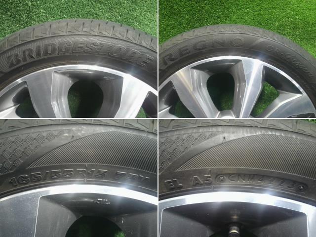 デイズルークス HWS DBA-B21A 純正 アルミホイール 15インチ 1本 タイヤ付 15×4J 40300-6A02G 165/55R15 ＜1＞の画像4