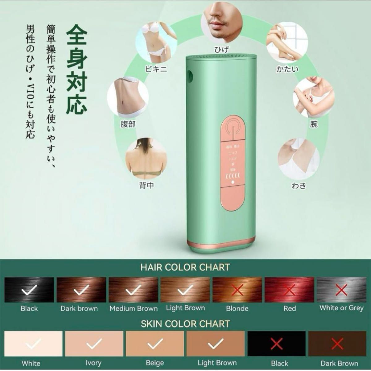 IPL 光脱毛器 VIO対応 VAPAKA 家庭用 脱毛器  5段階レベル