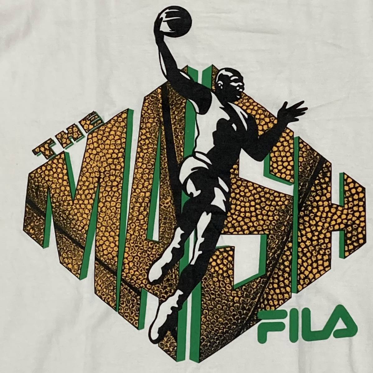 [送料無料] 90年代 NBA Jamal Mashburn ジャマール マッシュバーン Tシャツ M〜Lサイズ相当 FILA ビンテージ マーベリックス ヒート バスケ