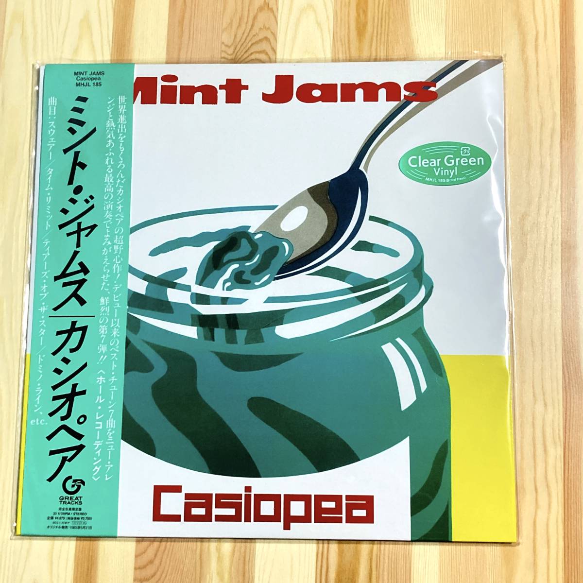 [未使用・美品] カシオペア Mint Jams ミントジャムズ LP アナログ盤 レコード クリアグリーン盤 再発 復刻 CASIOPEA_画像1