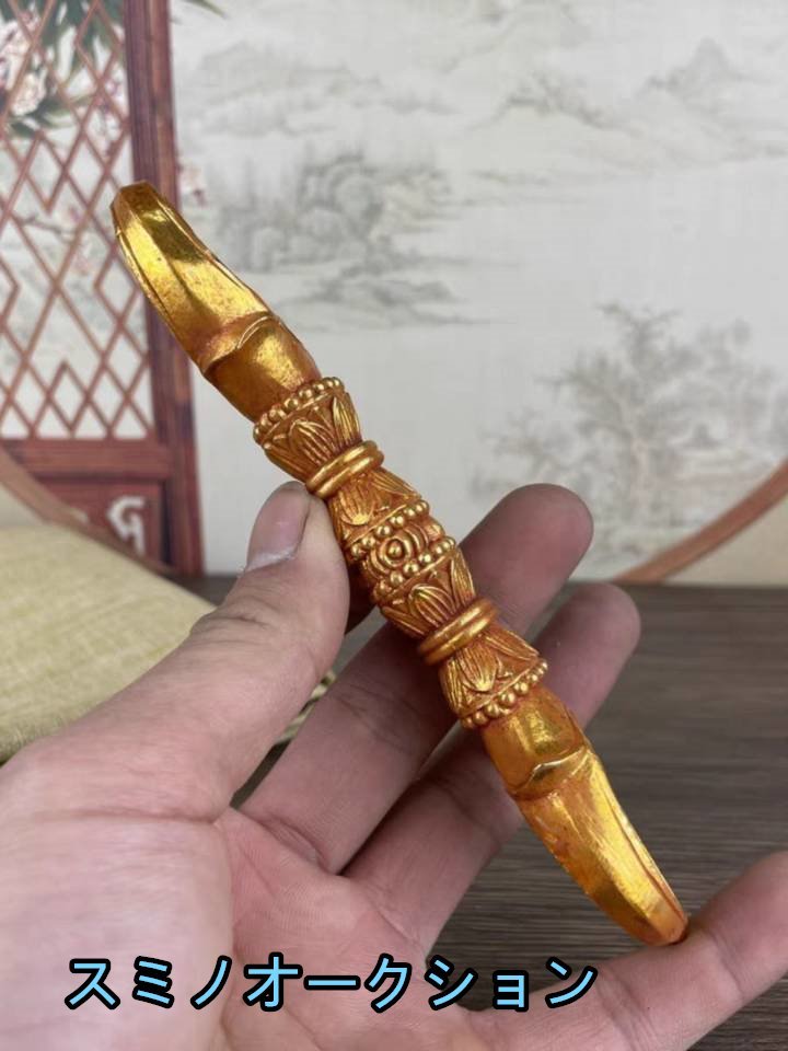 特売！真言宗「密教法具 寺院用仏具」 三鈷杵 合金です製磨き仕上げ 15.3cm_画像8