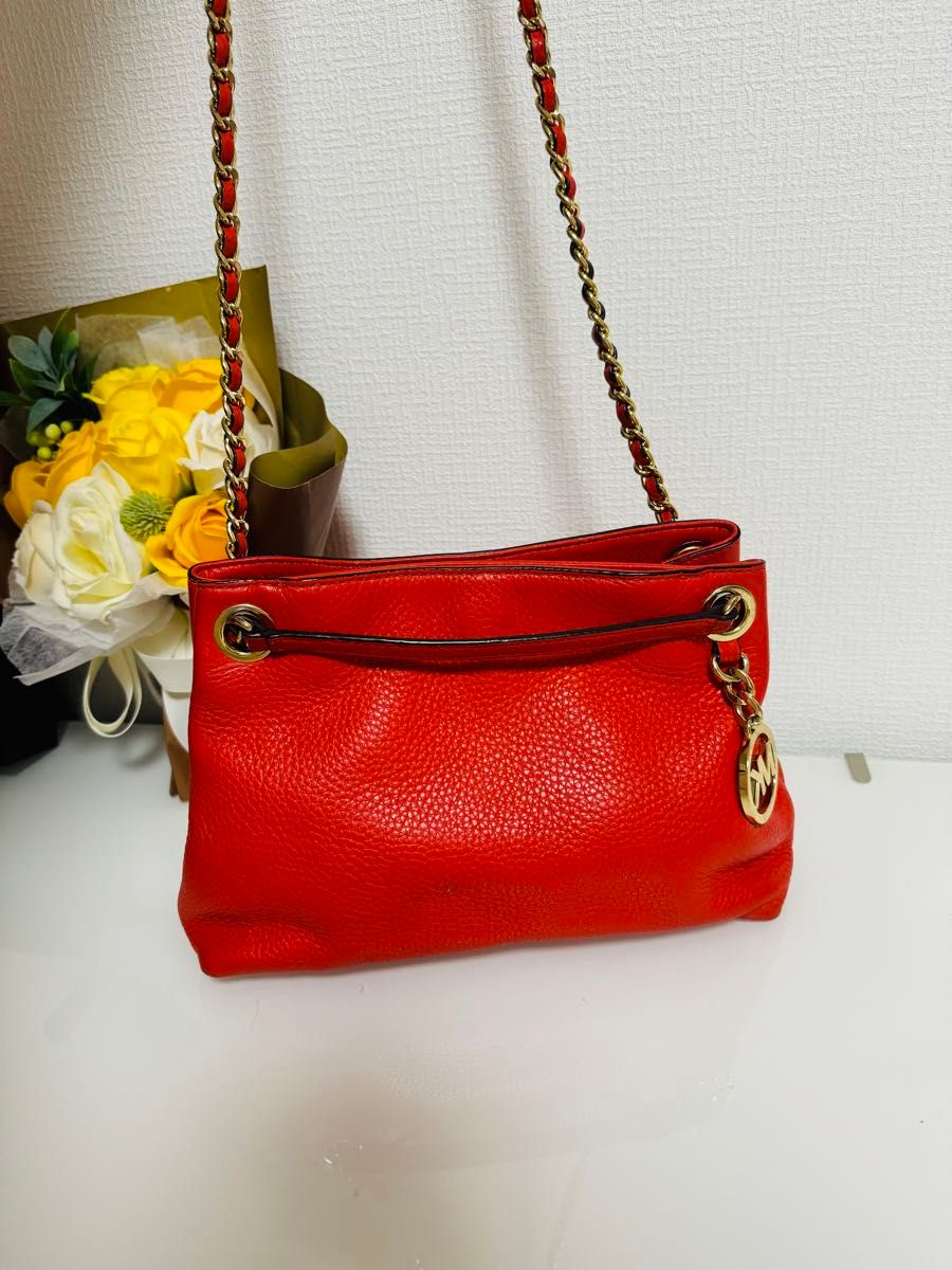 マイケルコース バッグ MICHAEL KORS レザー チェーン ショルダー ハンドバッグ　35T6GTCM2L