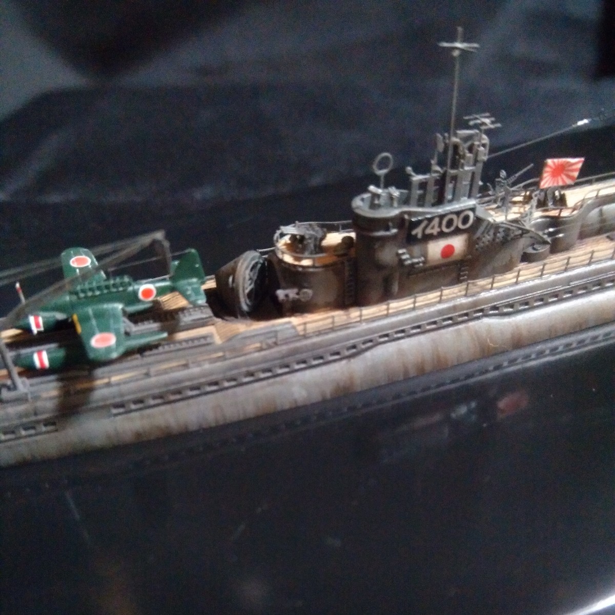 ケース付き完成品 伊400 イ400 伊号第400 潜水艦 1945年 日本海軍 大日本帝国海軍 模型 インテリア コレクション_画像3