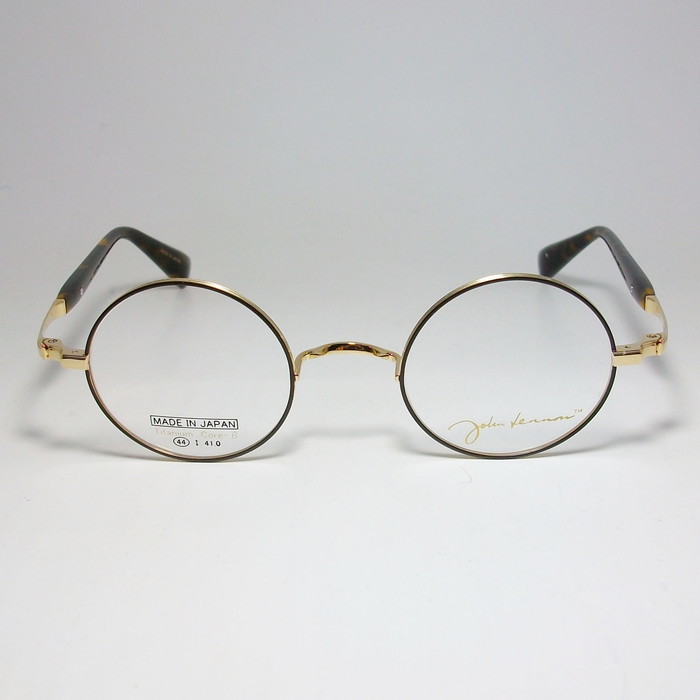 John Lennon　ジョンレノン 日本製 made in Japan クラシック 眼鏡 メガネ フレーム JL1118-1-44 度付可 ダークブラウン　ゴールド_画像2