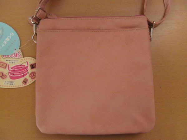 (56304) lady's shoulder bag .. comfort pocket pink tag attaching unused 