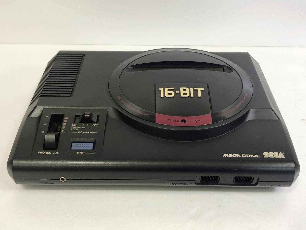 SEGA セガ MD MEGA DRIVE メガドライブ本体 16-BIT HAA-2510 コントローラー ケーブル付属 動作確認済 現状品 AA036080_画像2