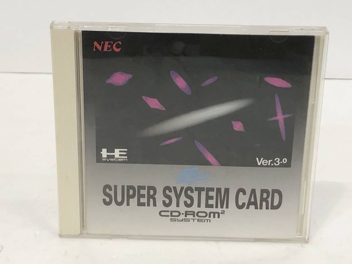 PC Engine PCエンジン HuCARD Huカード CD-ROM2 SUPER SYSTEM CARD スーパーシステムカード 取説/保存ケース付き 動作未確認 AA102000_画像1