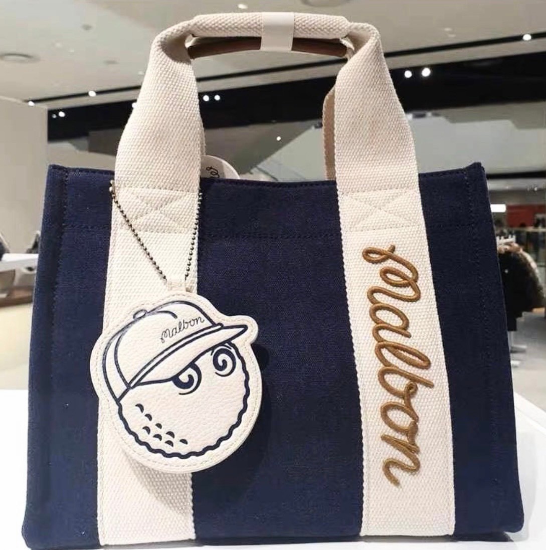 即発送最安値★マルボンゴルフ★malbon golf　カートバッグ　ミニトートバッグ　ブラック_画像2