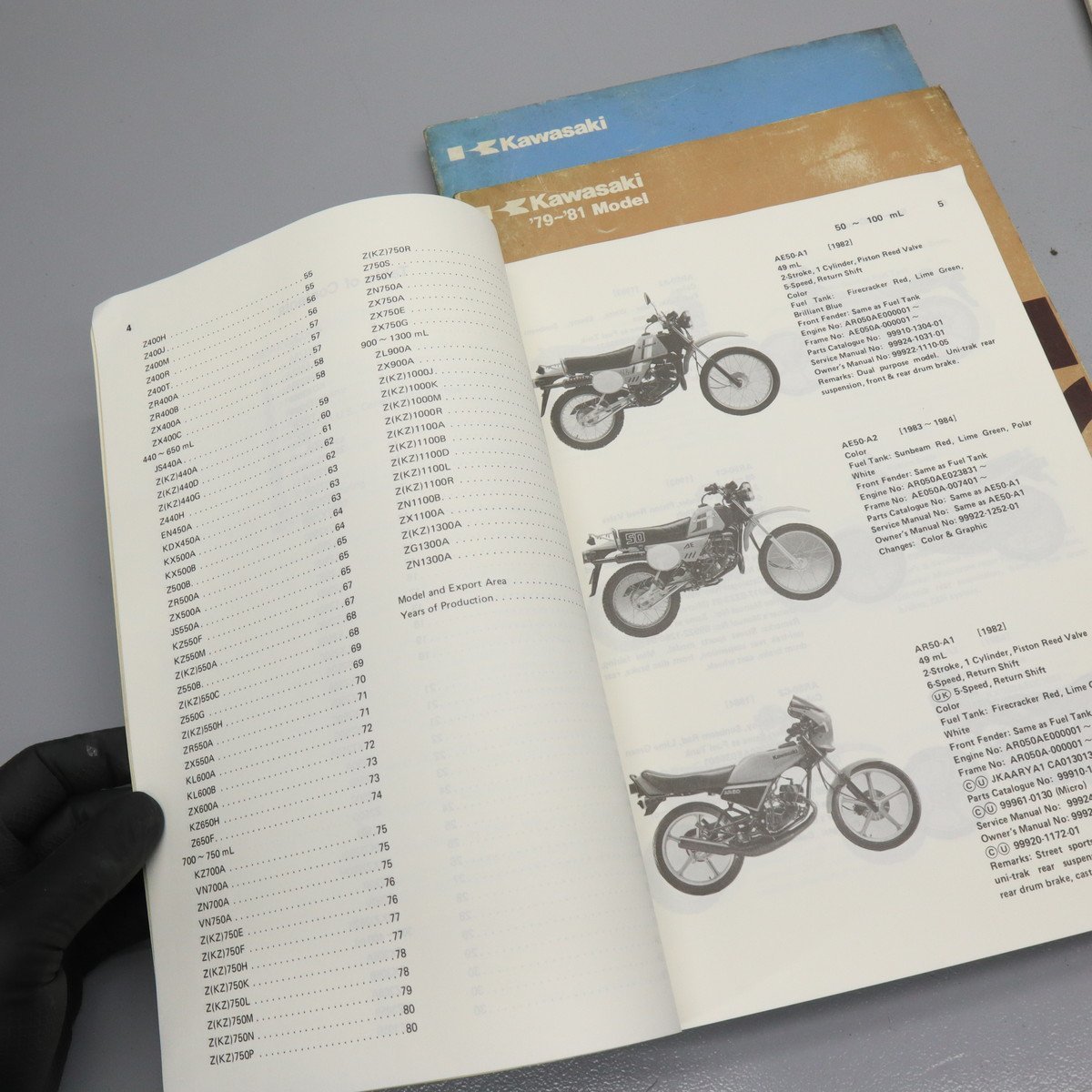 カタログ カワサキ まとめて KAWASAKI MODEL RECOGNITION MANUAL ？ ’79-91　240207AU0133_画像4