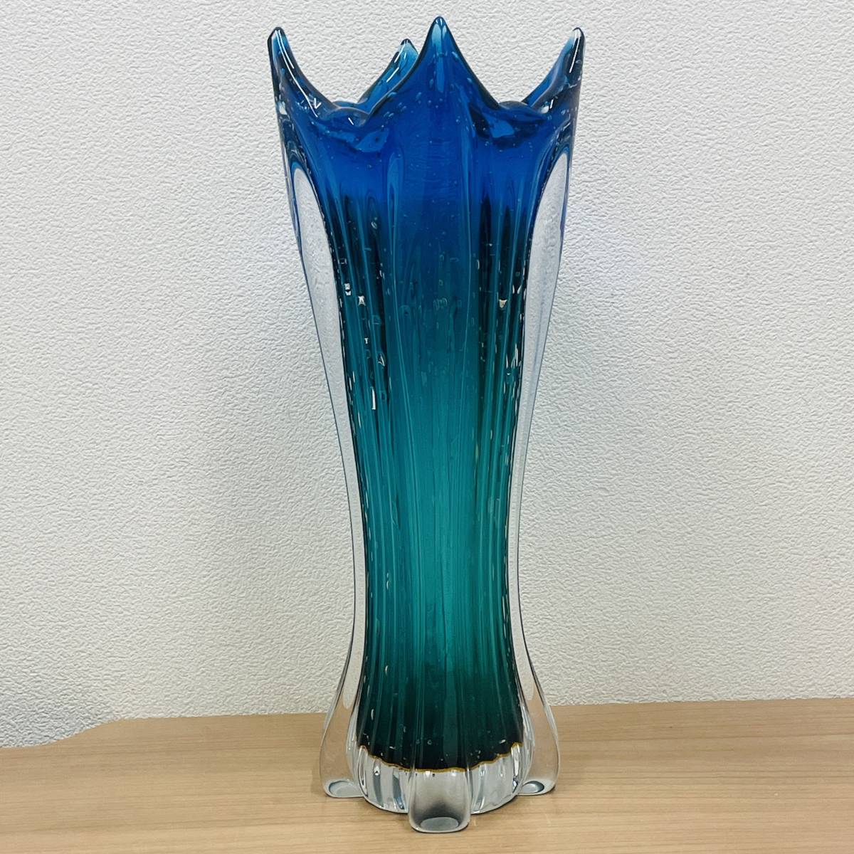 ●【ガラス工芸】Multi Glass/マルティグラス 花瓶 高さ約45cm インテリア アートガラス フラワーベース 花器/華道★21773_画像2