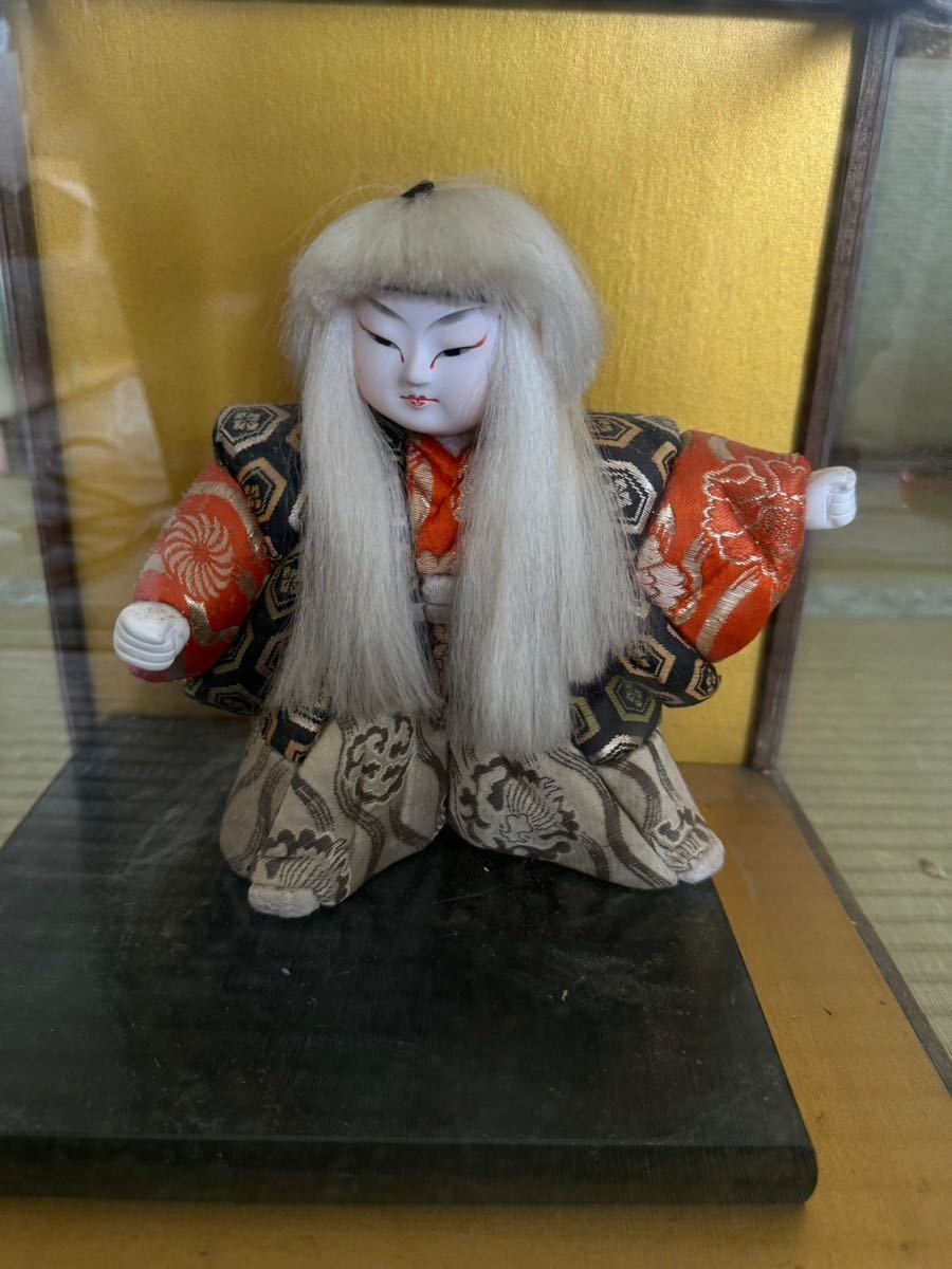 td0215 置物 日本人形 昭和レトロ 御所人形　歌舞伎_画像3