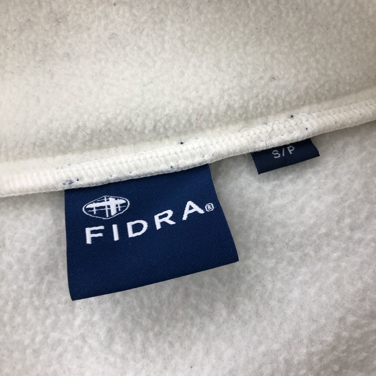 F233-F-N◆ FIDRA フィドラ フリースジャケット ジップアップブルゾン ◆ sizeS ポリエステル100 ホワイト 古着 メンズ ゴルフウェア_画像7