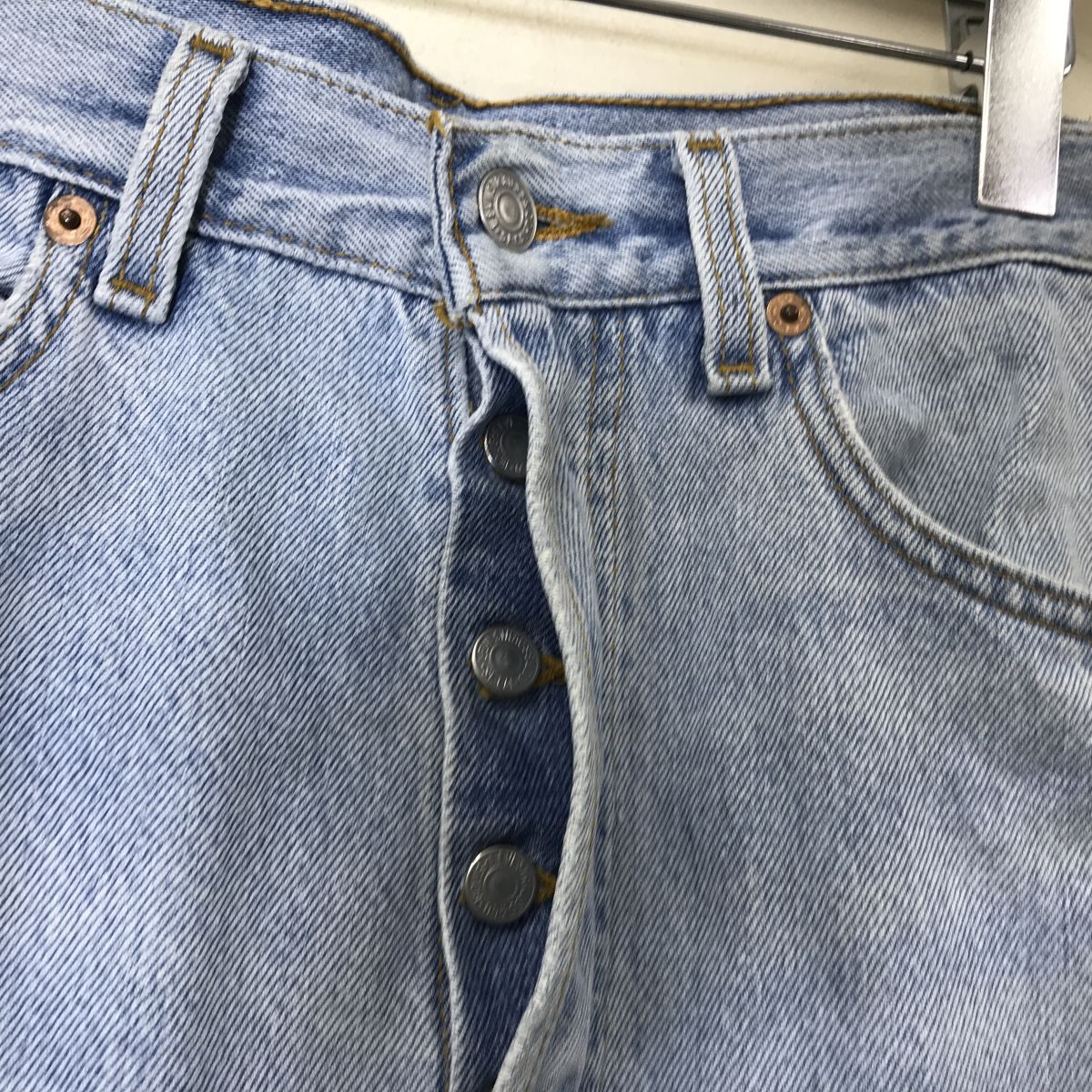 F704-N◆90s◆USA製◆ Levi's リーバイス デニムパンツ ストレート lot 501 ボタンフライ ◆size32/30 ブルー系 コットン_画像6