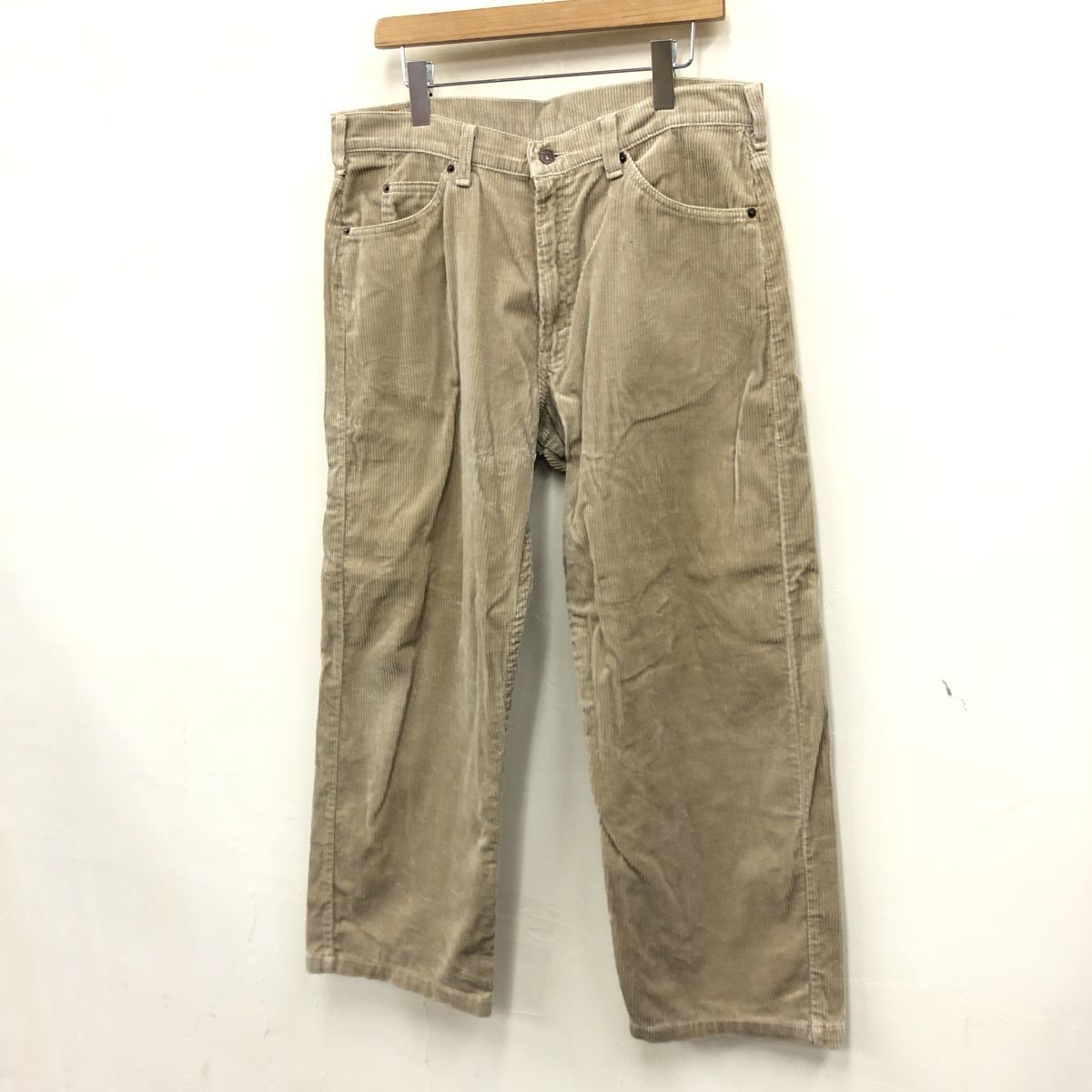 F482-F◆ 90s ◆ USA製 ◆ Levis リーバイス 565 コーデュロイパンツ old ◆ sizeW34L32 コットン ポリエステル ベージュ 古着 メンズ_画像5