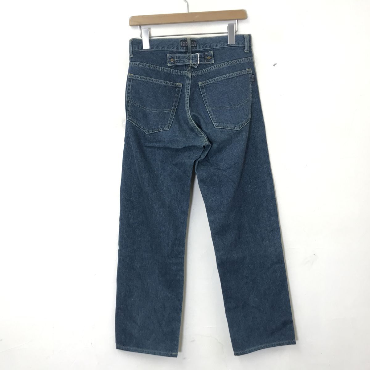 F1799-N◆old◆ BARNEYS NEW YORK バーニーズ ニューヨーク デニムパンツ ストレート ジーンズ ジッパーフライ◆size30 ブルー コットン_画像6