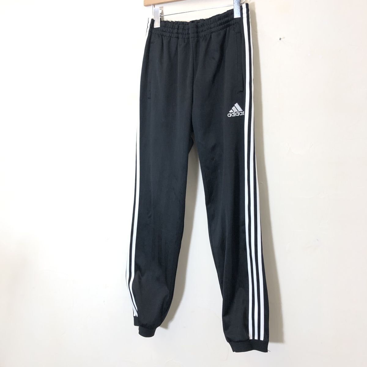 F2154-F-N◆ old ◆ adidas アディダス トラックパンツ ウエストゴム ボトムス ◆ sizeL ポリエステル100 ブラック 古着 メンズ_画像5