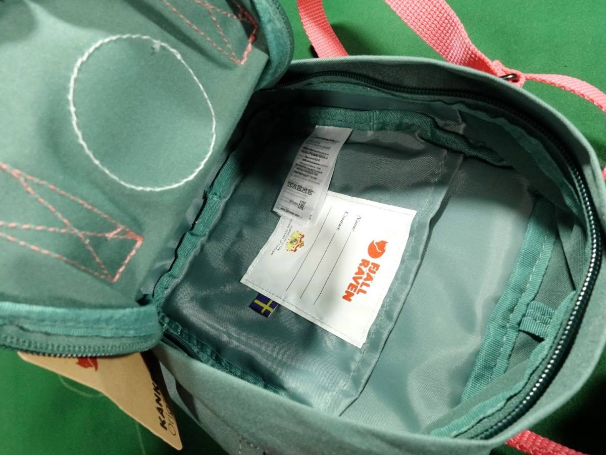 ^fe-rula- Ben Mini rucksack type shoulder bag KANKEN SLING ash green / pink unused * tag attaching!!!^
