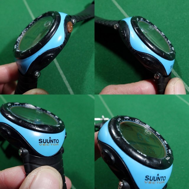 ^ out of print Japan limitation color 1000ps.@ limitation SUUNTO Suunto VECTOR Sky blue ( turquoise )/ white face complete operation beautiful goods!!!^