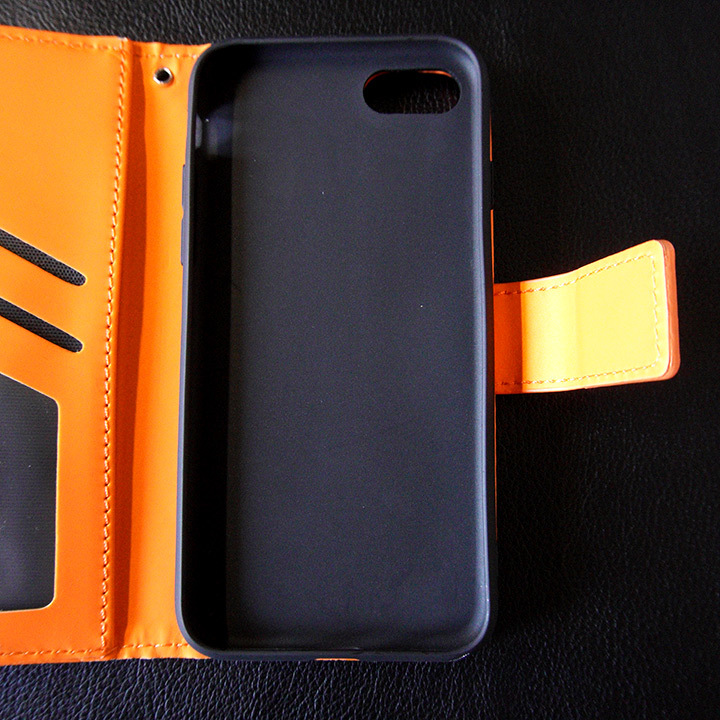 iPhoneSE2 iPhone8 iPhone7 共通対応 アニマルケース オレンジ 手帳型 スマホケース カード収納 カエル 可愛いの画像10