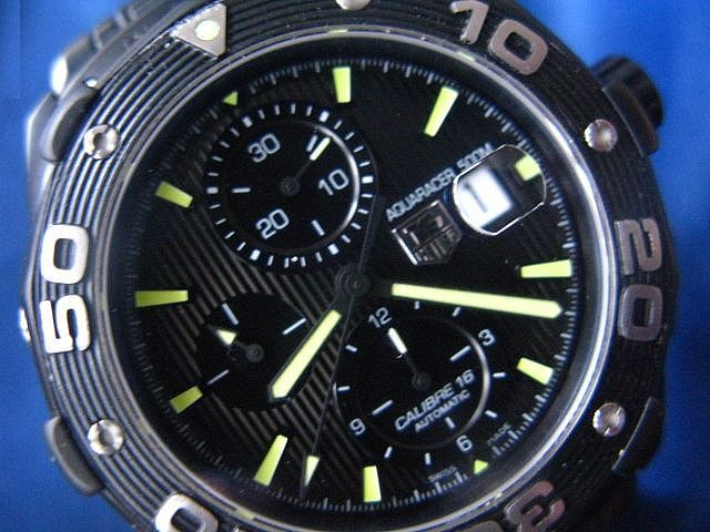 TAG HEUER/タグ・ホイヤー☆アクアレーサー クロノグラフ キャリバー16 フルブラック(CAJ2180.FT6023)Aquaracer 500 Calibre16 Chronograph